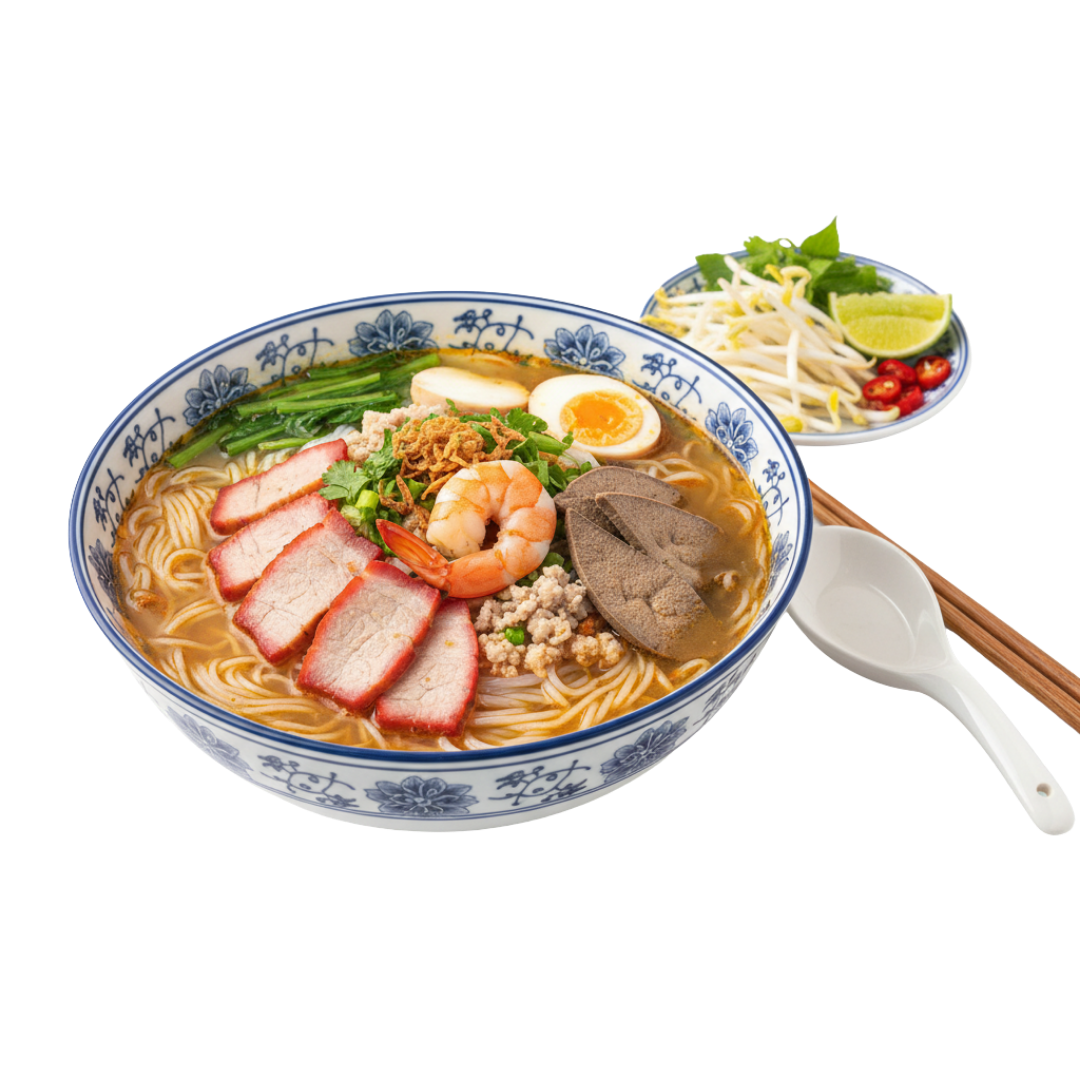 Hủ Tiếu Mỹ Tho $15.99 My Tho Style Clear Noodle Soup