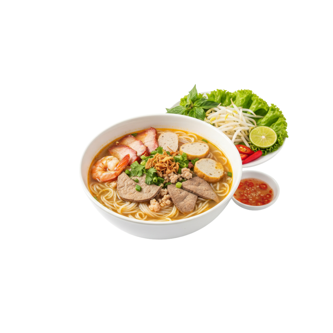 Hủ Tiếu Nam Vang $15.99 Nam Vang Style Rice Noodle Soup